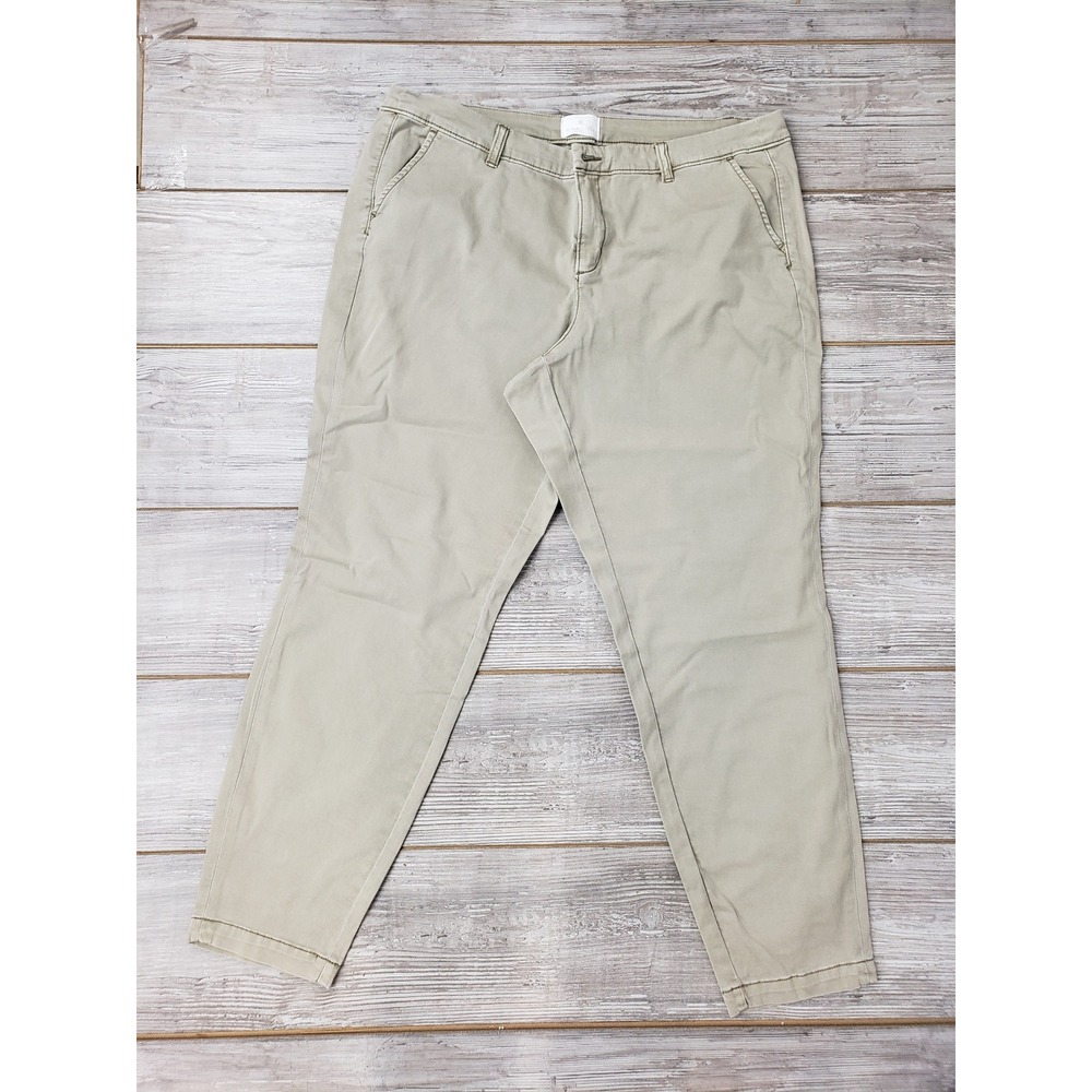 Caslon Mens Khaki Tan Chino Pants Straight Leg Casual Trousers Size 38x30